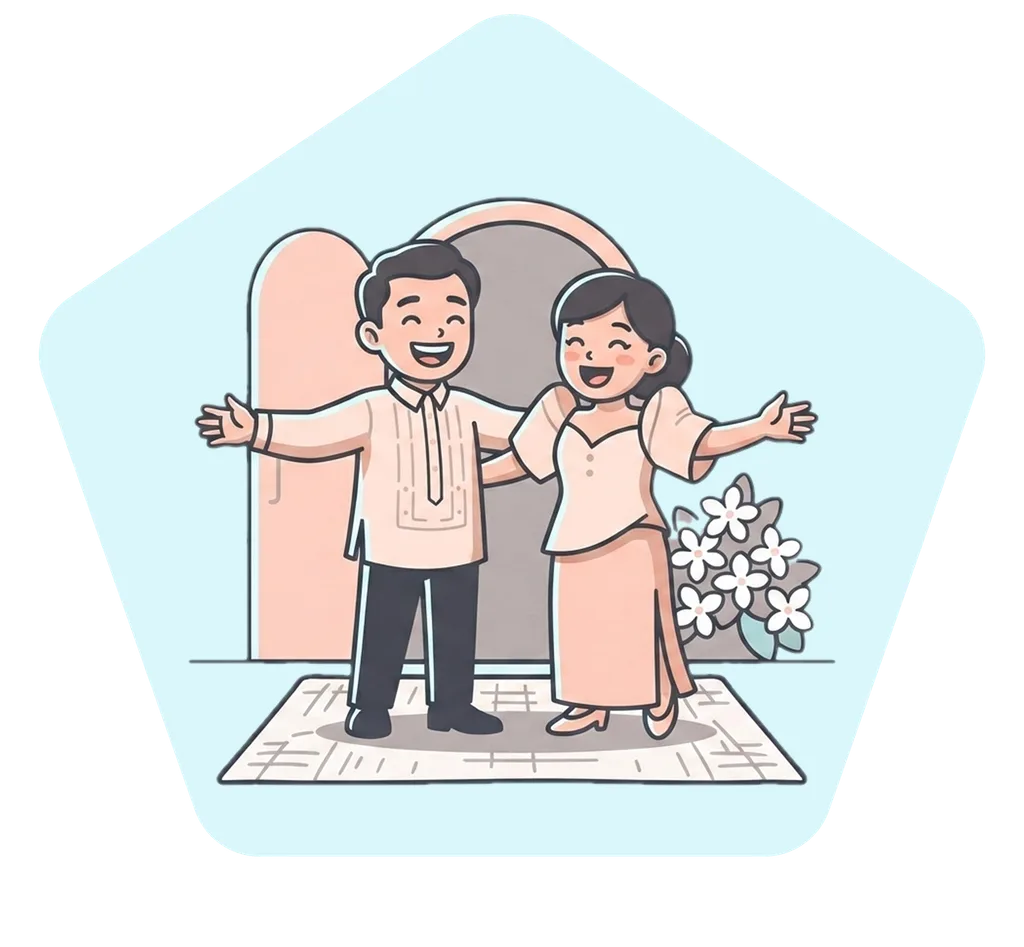 Illustration of "tuwa" (joy; pleasure; gladness)