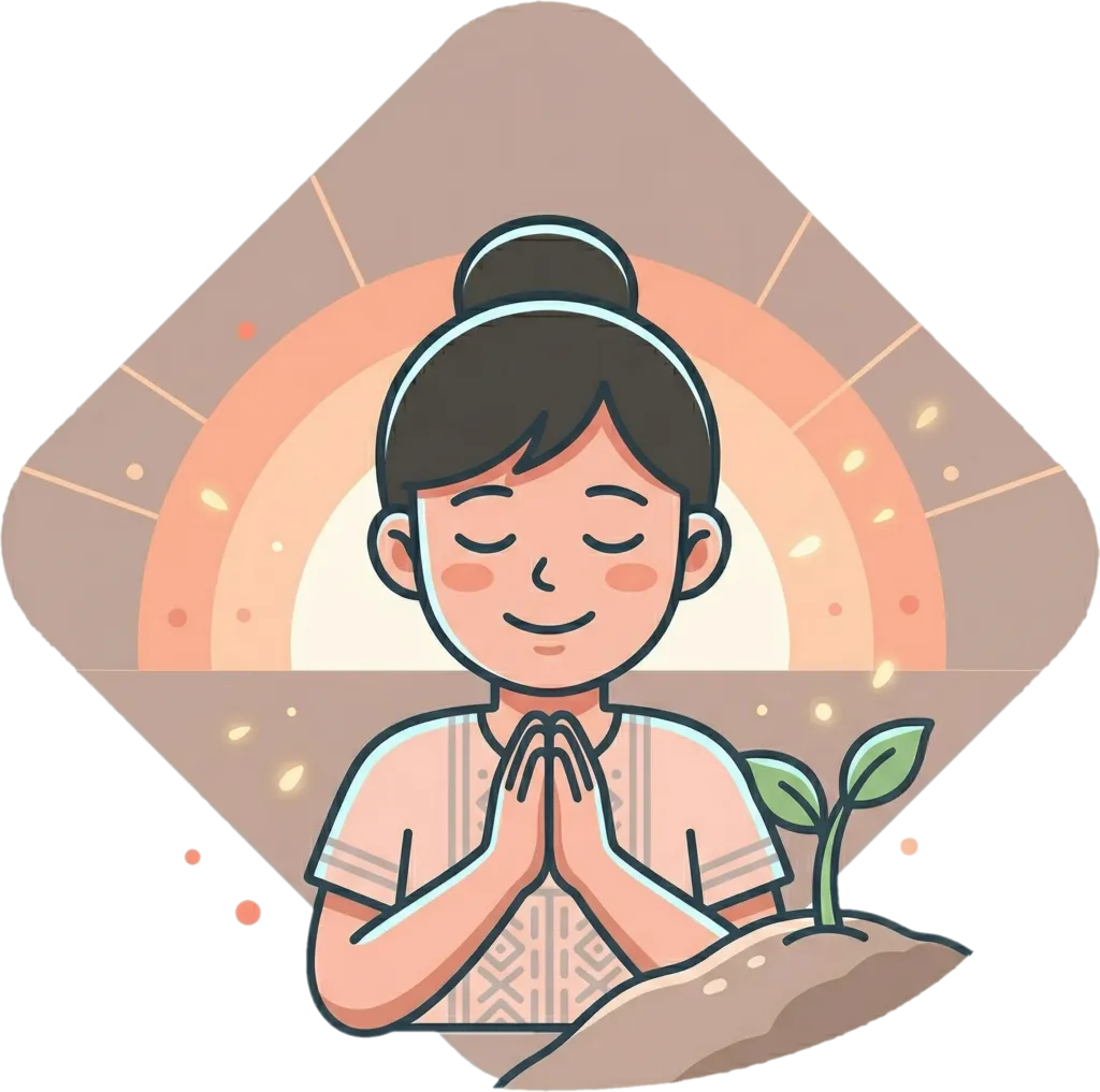 Illustration of "umasa" (to hope)