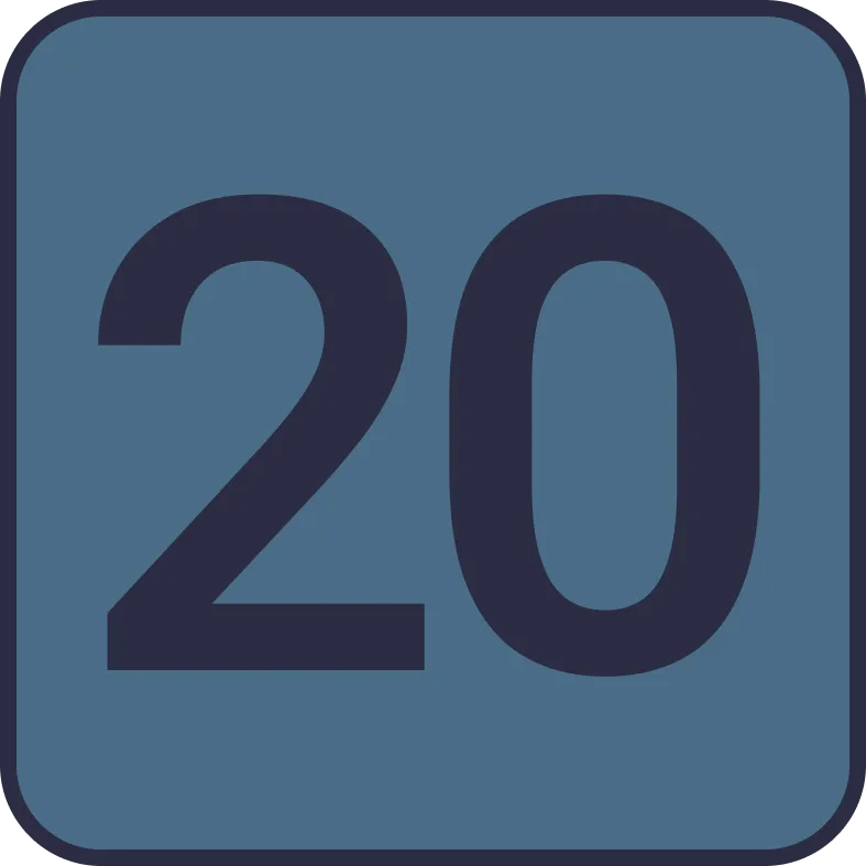 Illustration of "dalawampu" (twenty)