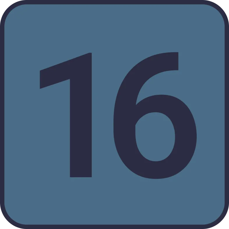 Illustration of "labing-anim" (sixteen)