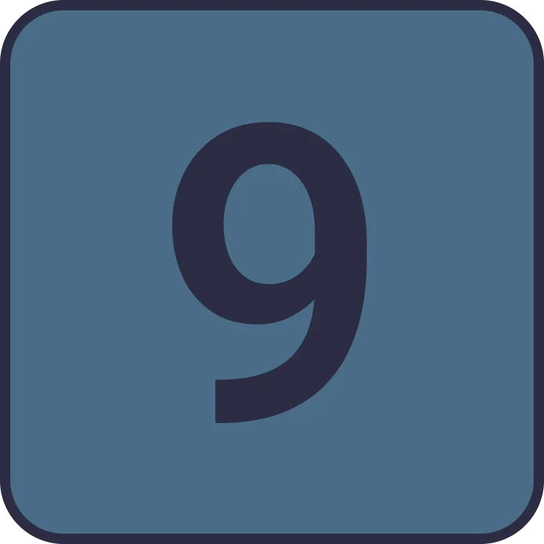 Illustration of "siyam" (nine)