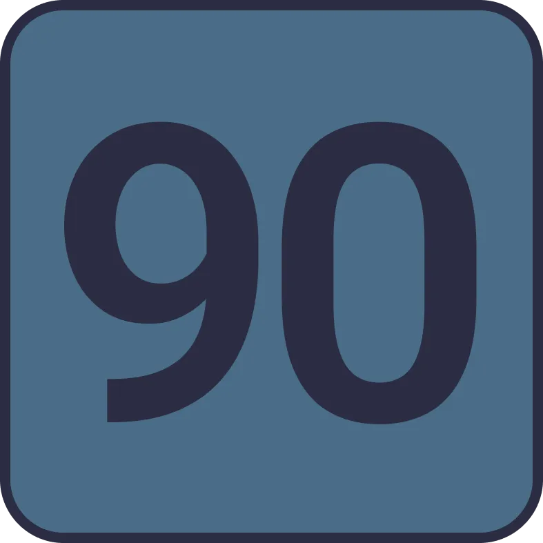 Illustration of "siyamnapu" (ninety)