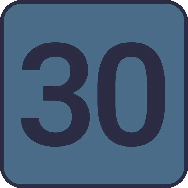 Illustration of "tatlumpu" (thirty)
