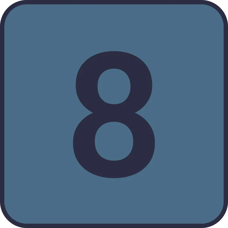 Illustration of "walo" (eight)