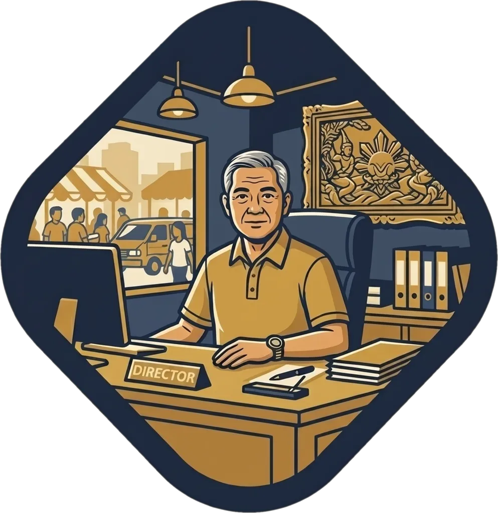 Illustration of the root word "amo" (boss; master; employer)