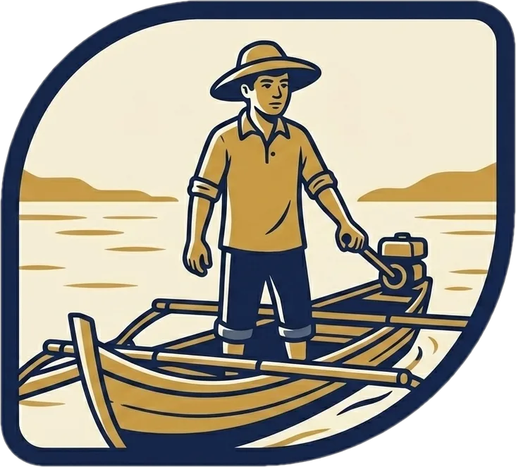 Illustration of "bangkero" (boatman)