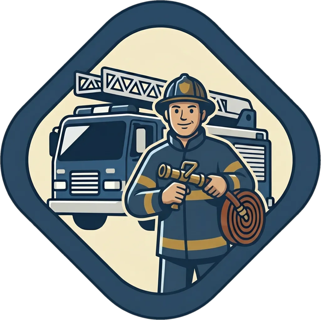 Illustration of "bombero" (firefighter)