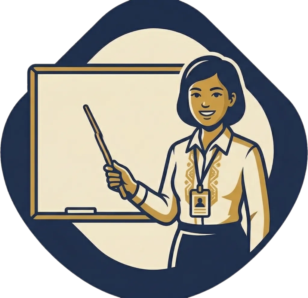 Illustration of the root word "guro" (teacher)