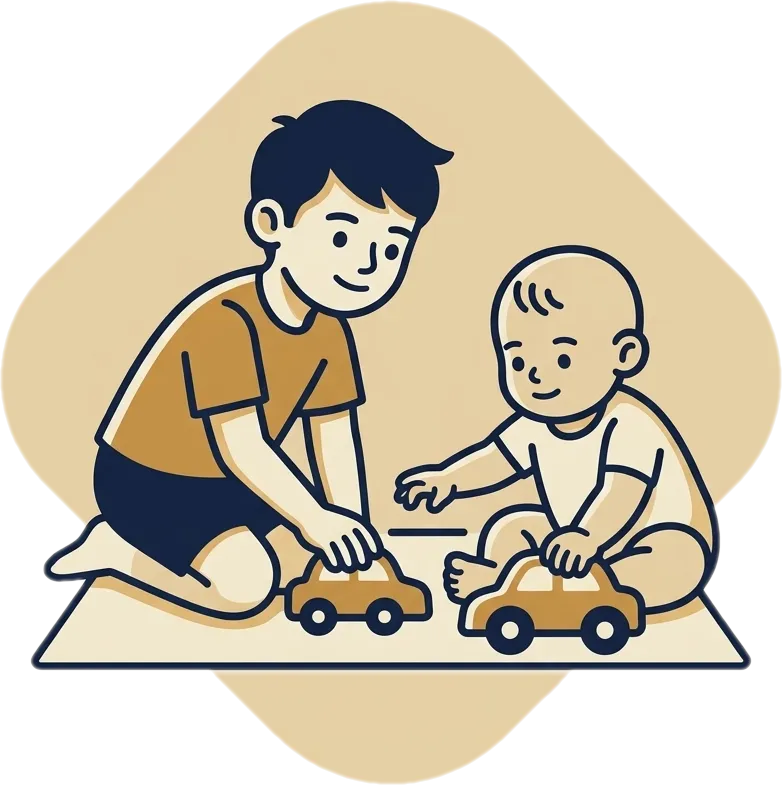 Illustration of "kapatid" (sibling)