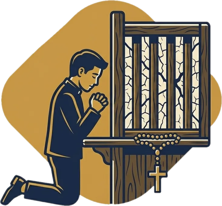 Illustration of "kasalanan" (sin or fault)