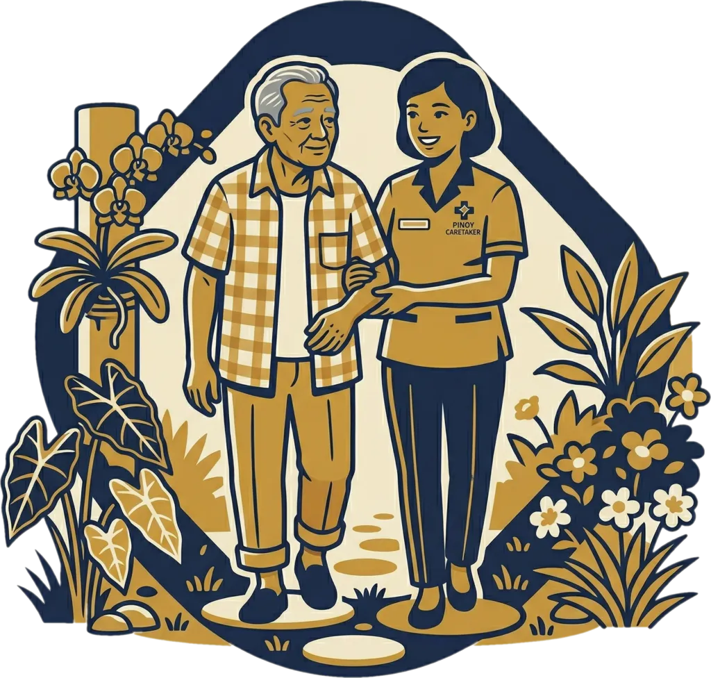Illustration of "katulong" (helper or domestic worker)
