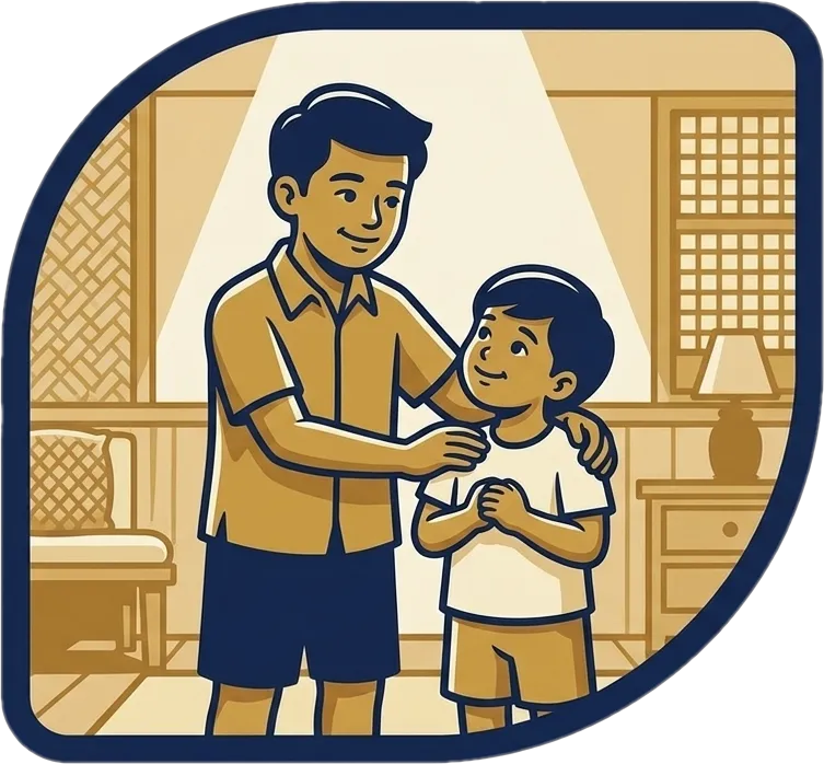 Illustration of "kuya" (elder brother)