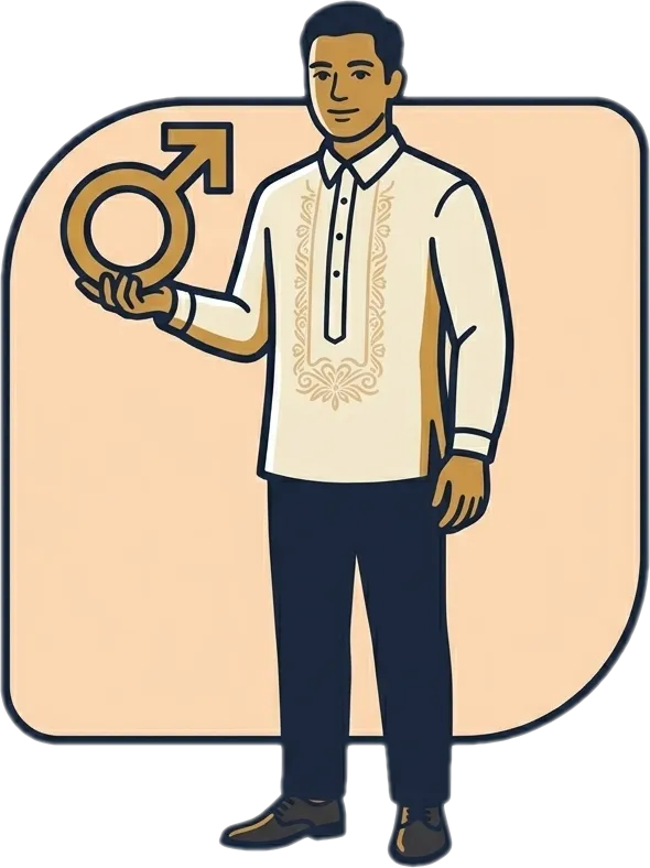 Illustration of "lalaki" (man; male)