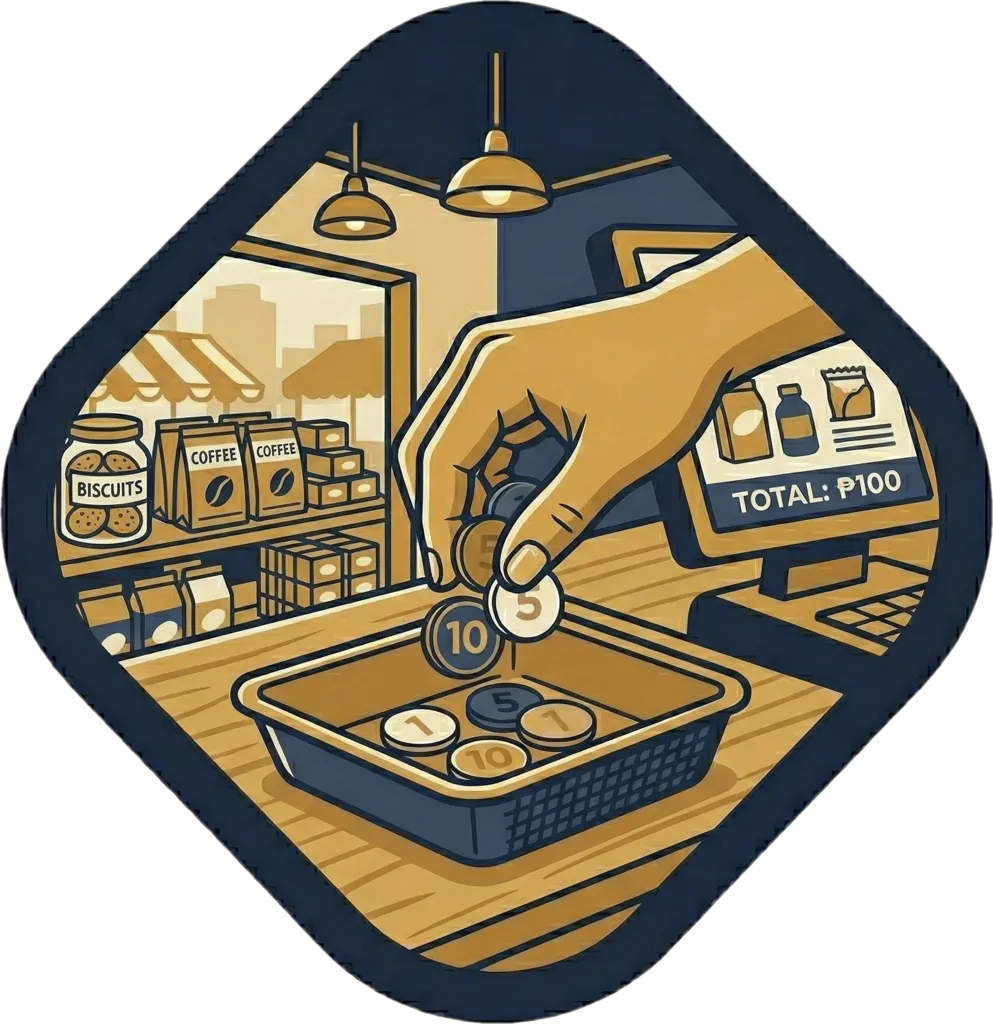 Illustration of "magbayad" (to pay)