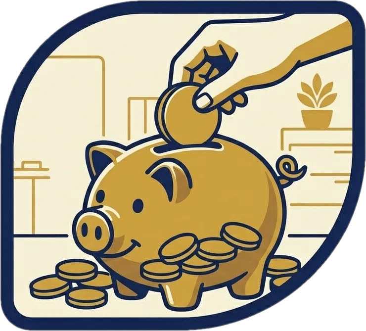 Illustration of "magtipid" (to save)