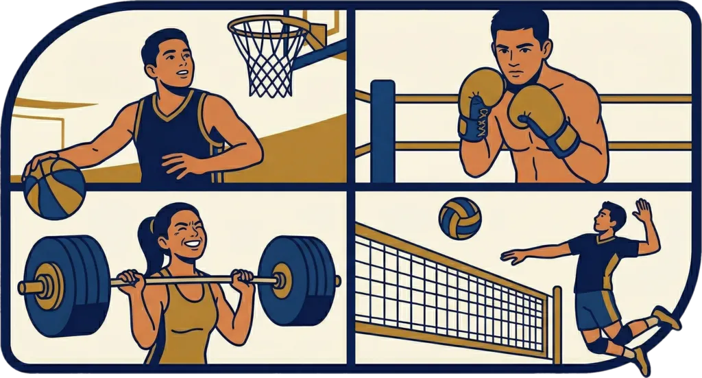 Illustration of "manlalaro" (player or athlete)