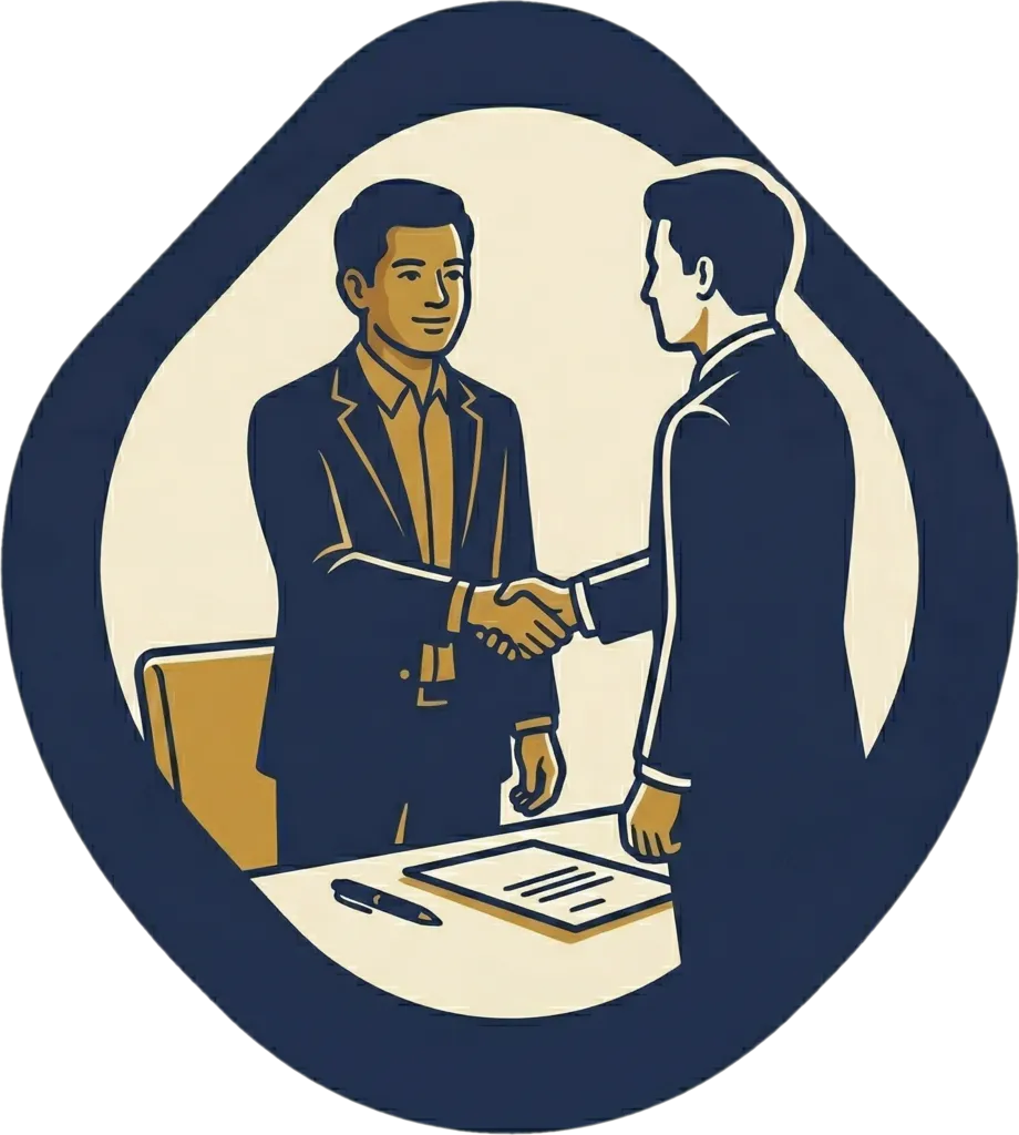 Illustration of "negosyante" (businessman or businesswoman)