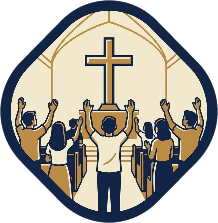 Illustration of "pagsamba" (act of worship)
