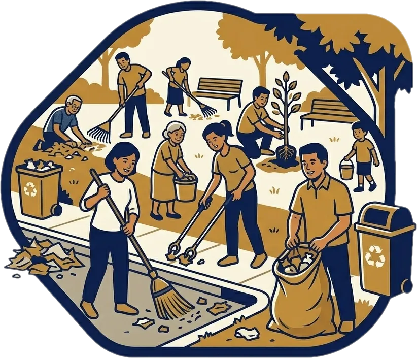 Illustration of "pamayanan" (community)