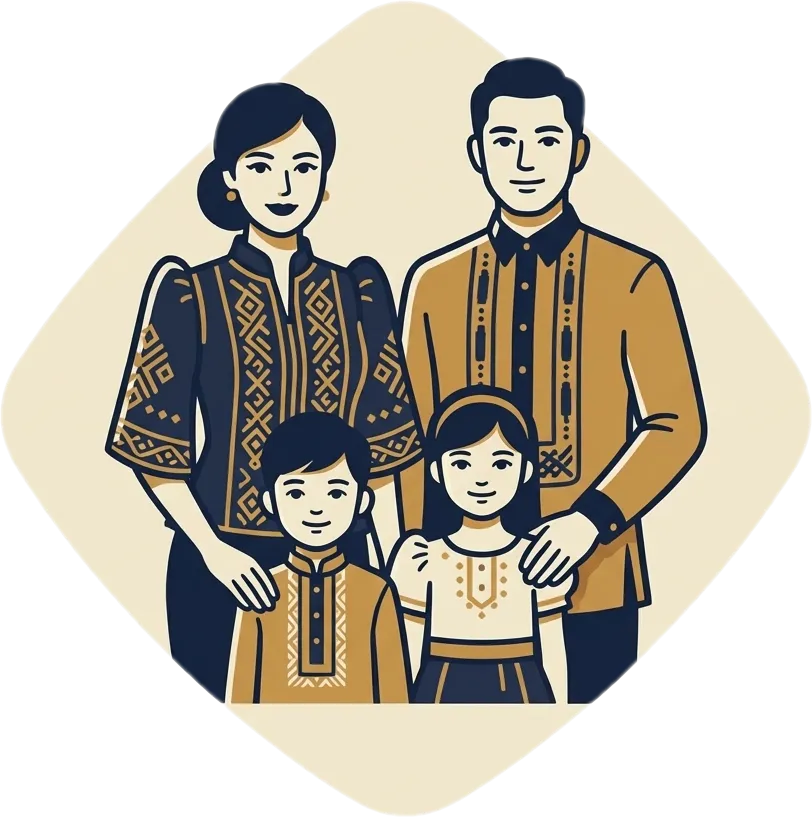 Illustration of "pamilya" (family)