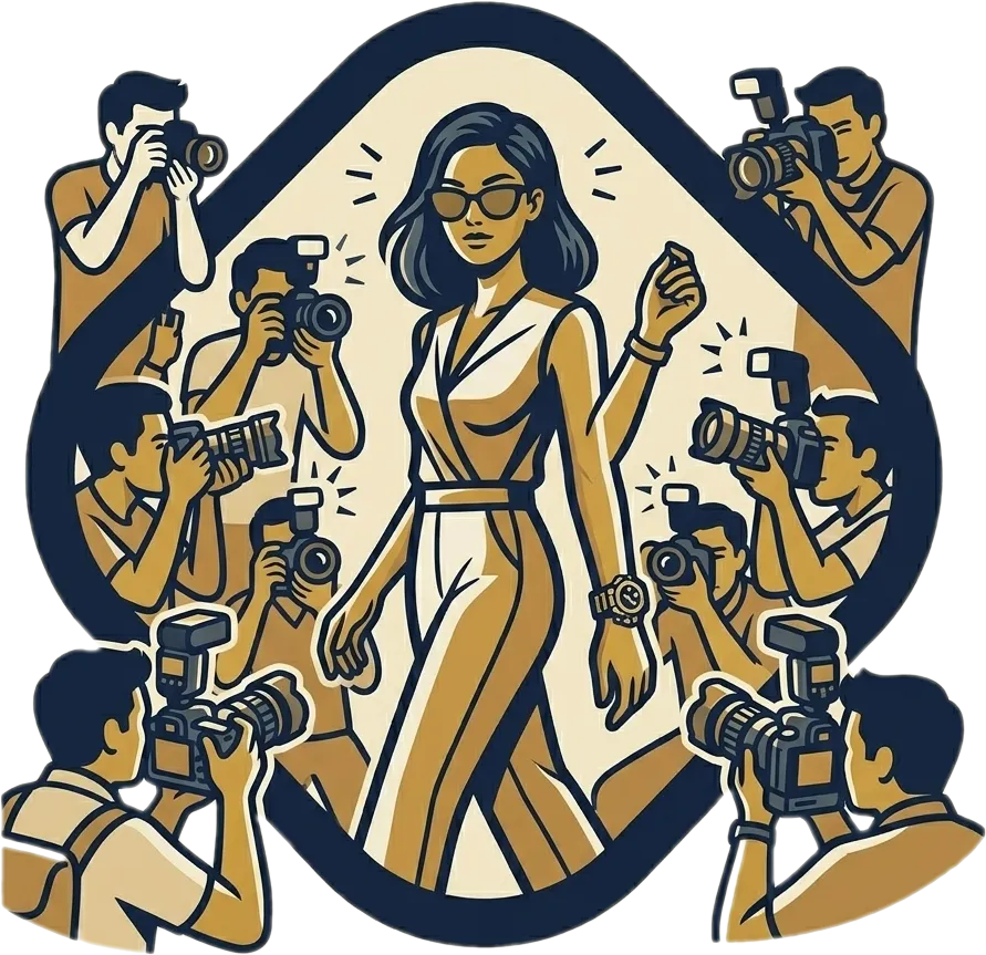 Illustration of the root word "sikat" (famous; popular)