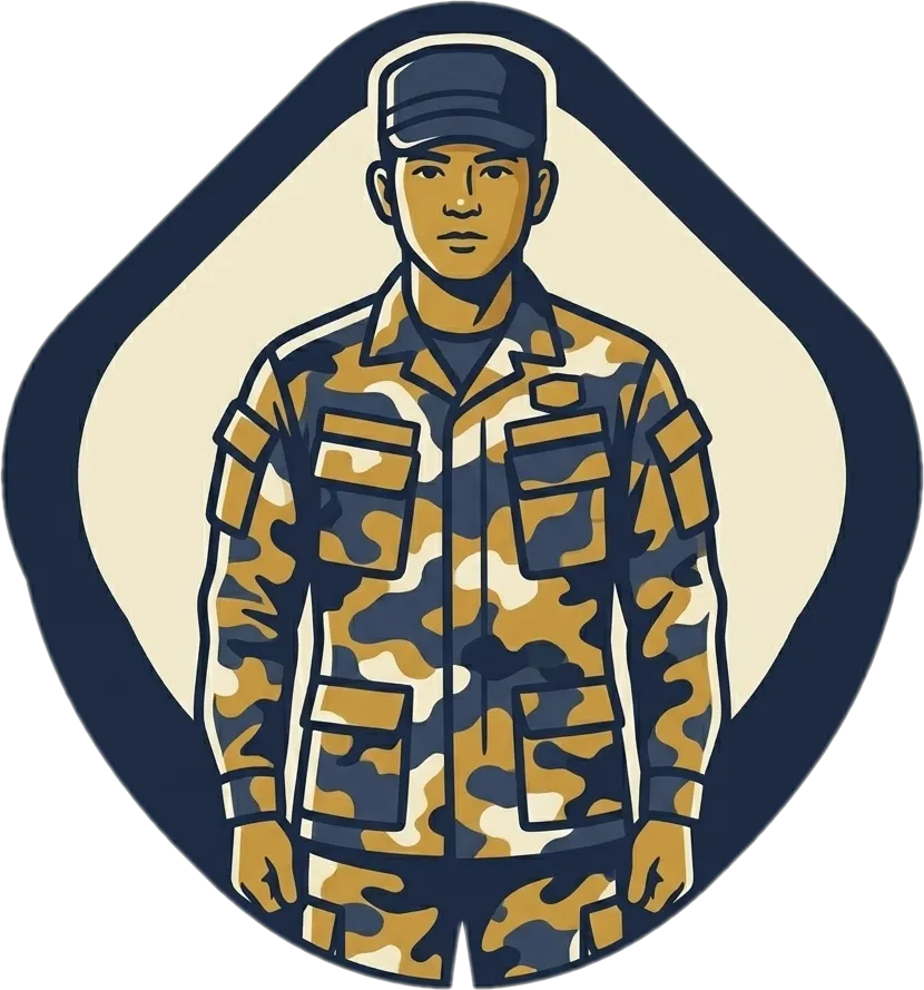 Illustration of "sundalo" (soldier)