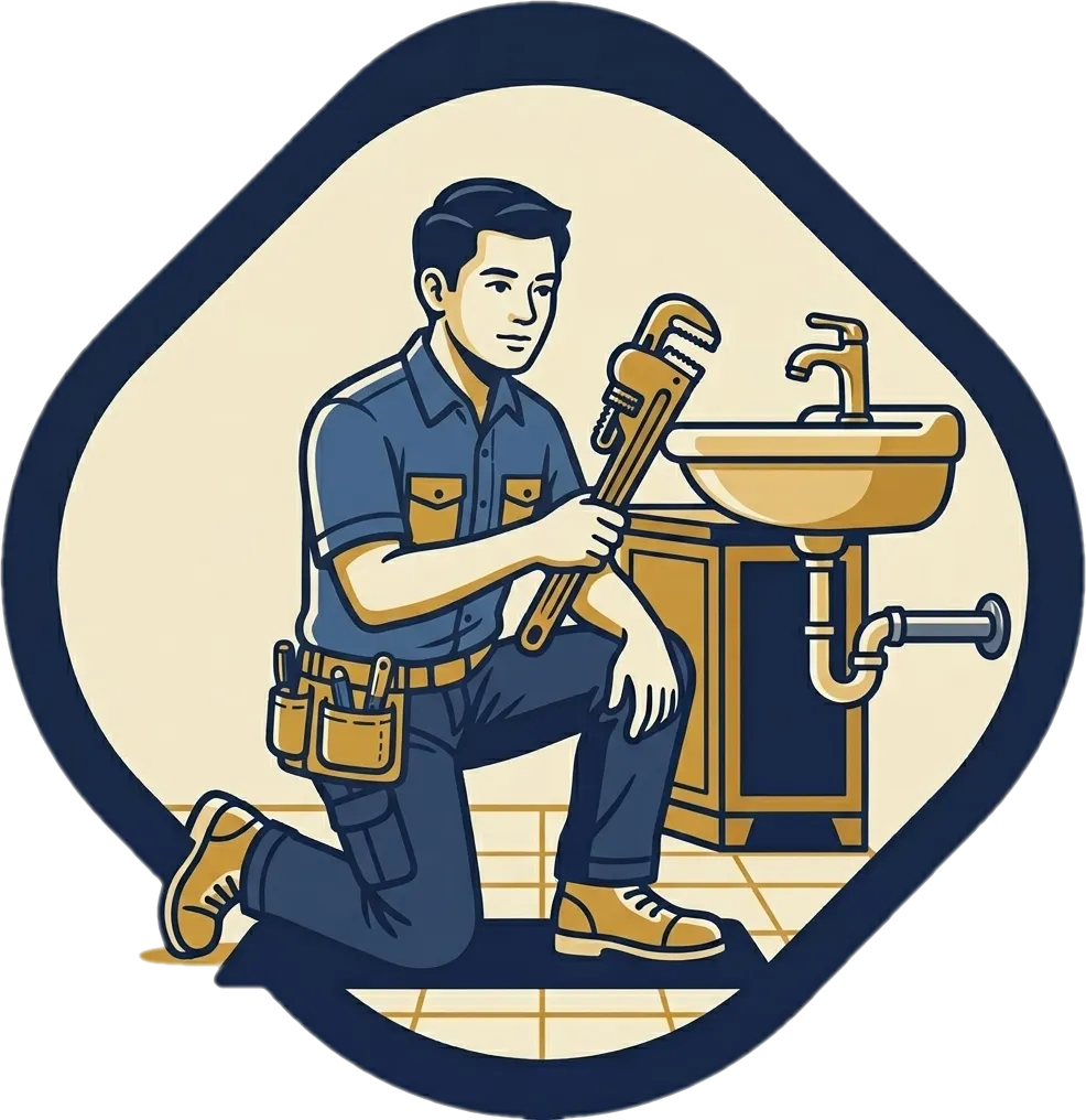 Illustration of the root word "tubero" (plumber)