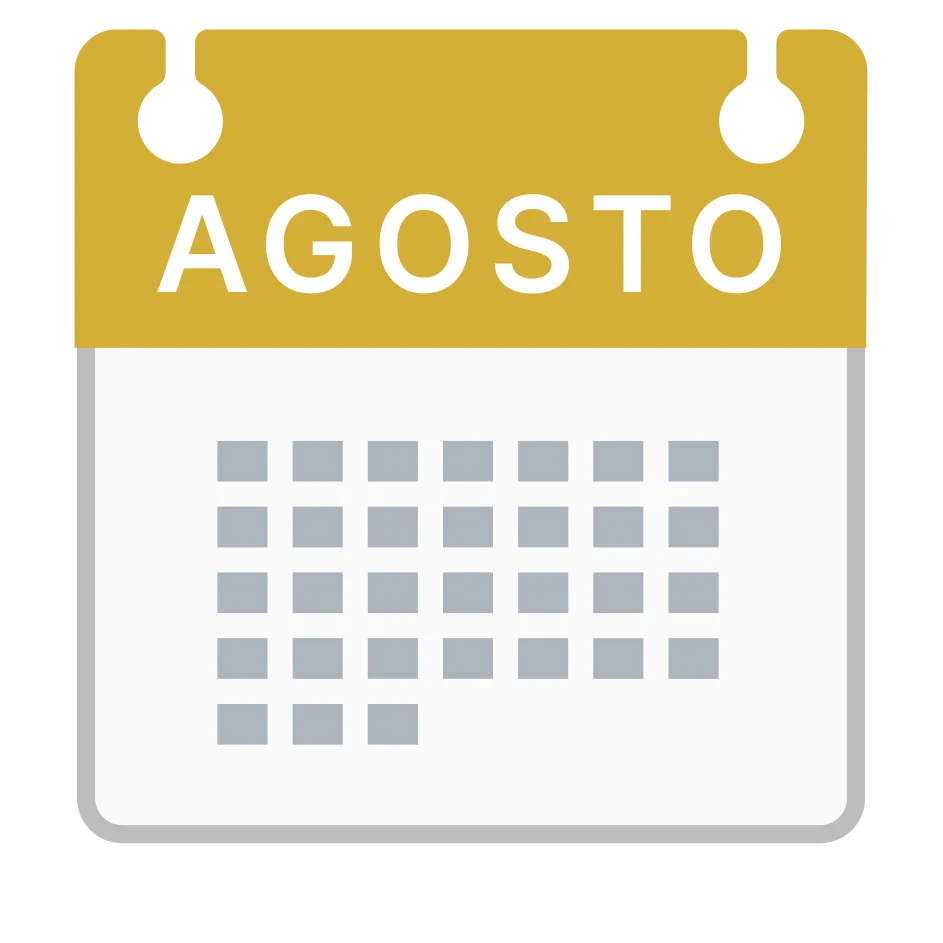 Illustration of the root word "Agosto" (August)