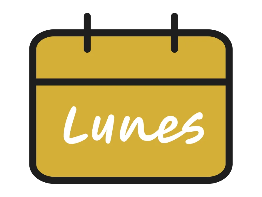 Illustration of the root word "Lunes" (Monday)