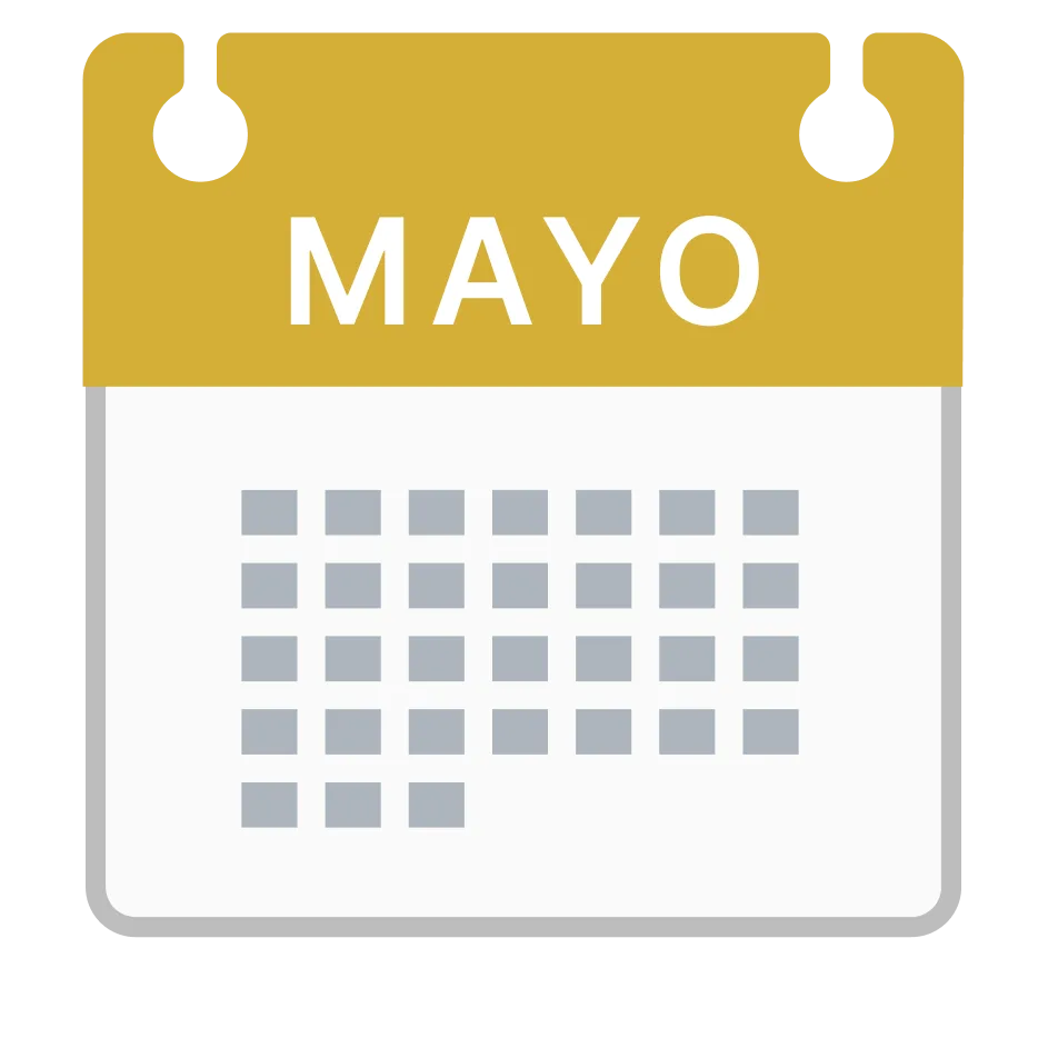 Illustration of the root word "Mayo" (May (month))