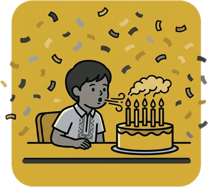 Illustration of "kaarawan" (birthday)