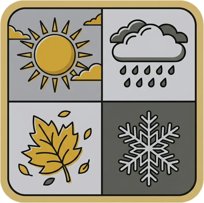 Illustration of the root word "panahon" (time; season)