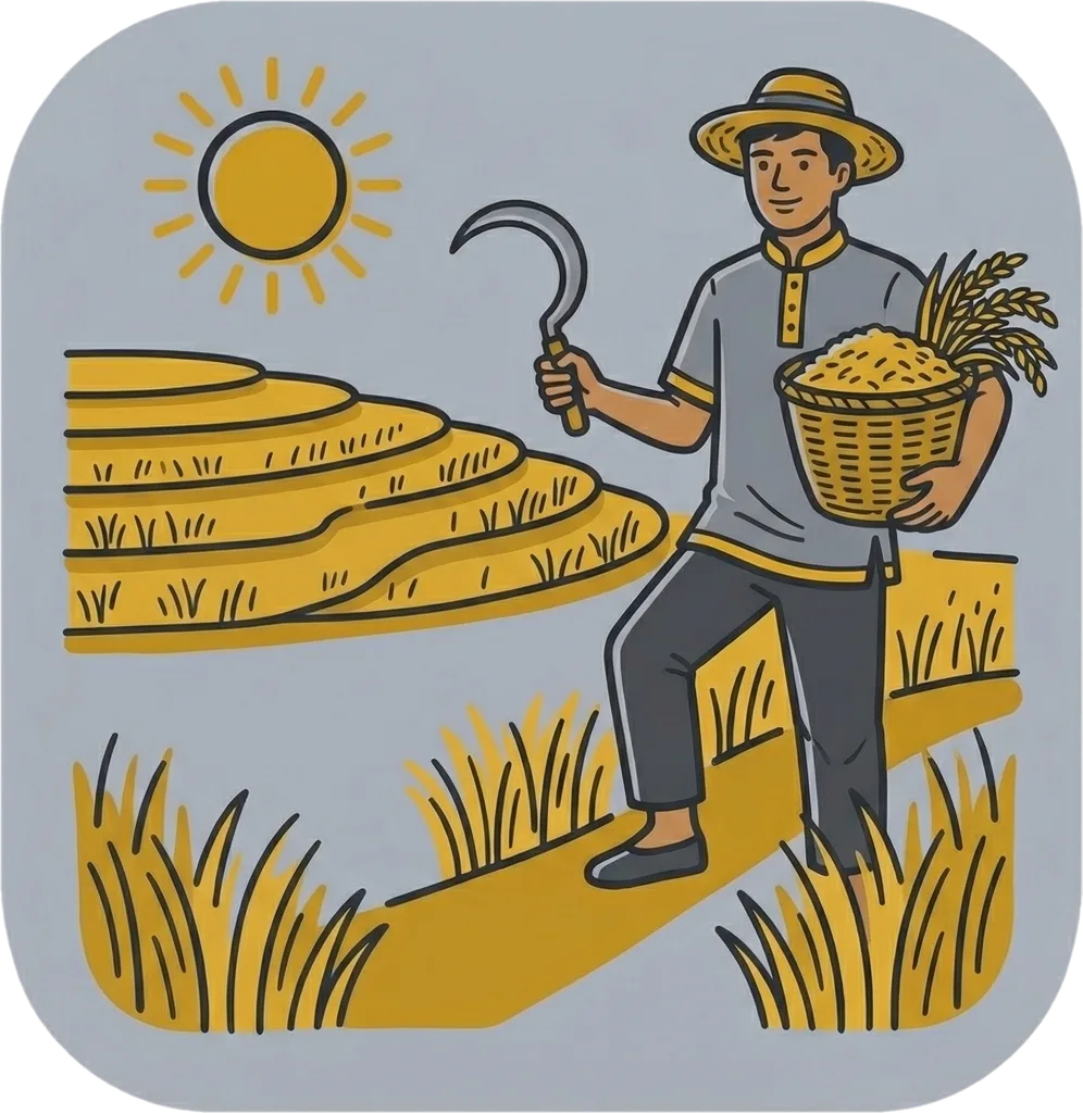 Illustration of "tag-ani" (harvest season)