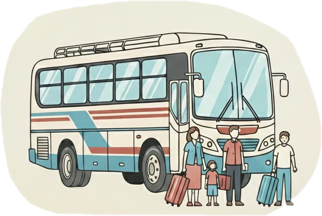 Illustration of "biyahe" (trip; journey)