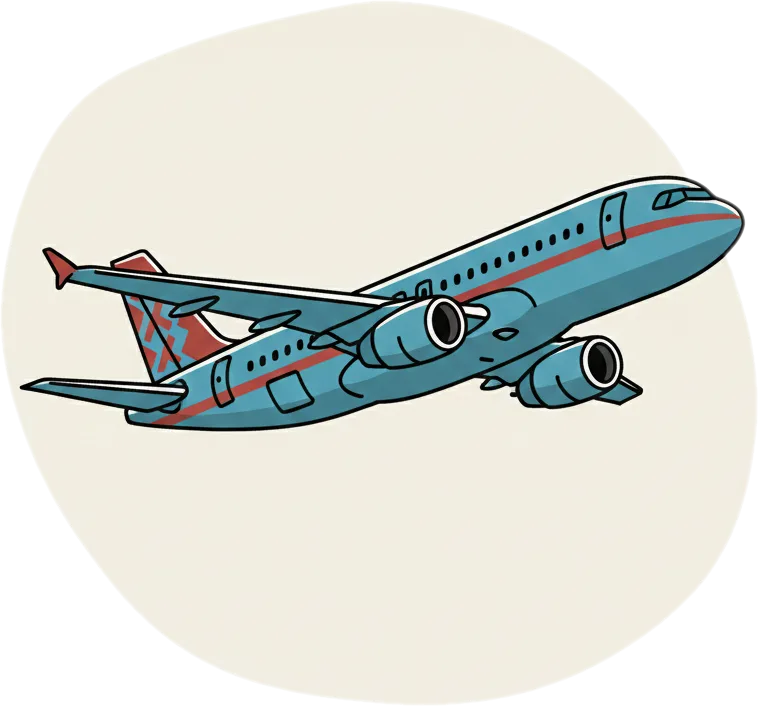 Illustration of "eroplano" (airplane)