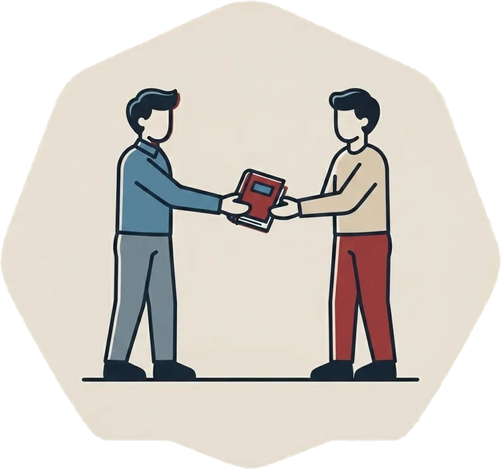Illustration of "ibalik" (to give [it] back)