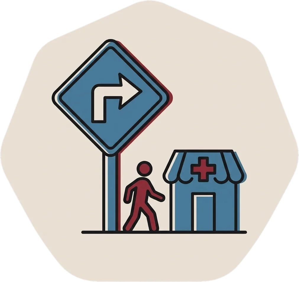 Illustration of "kanan" (right (direction))