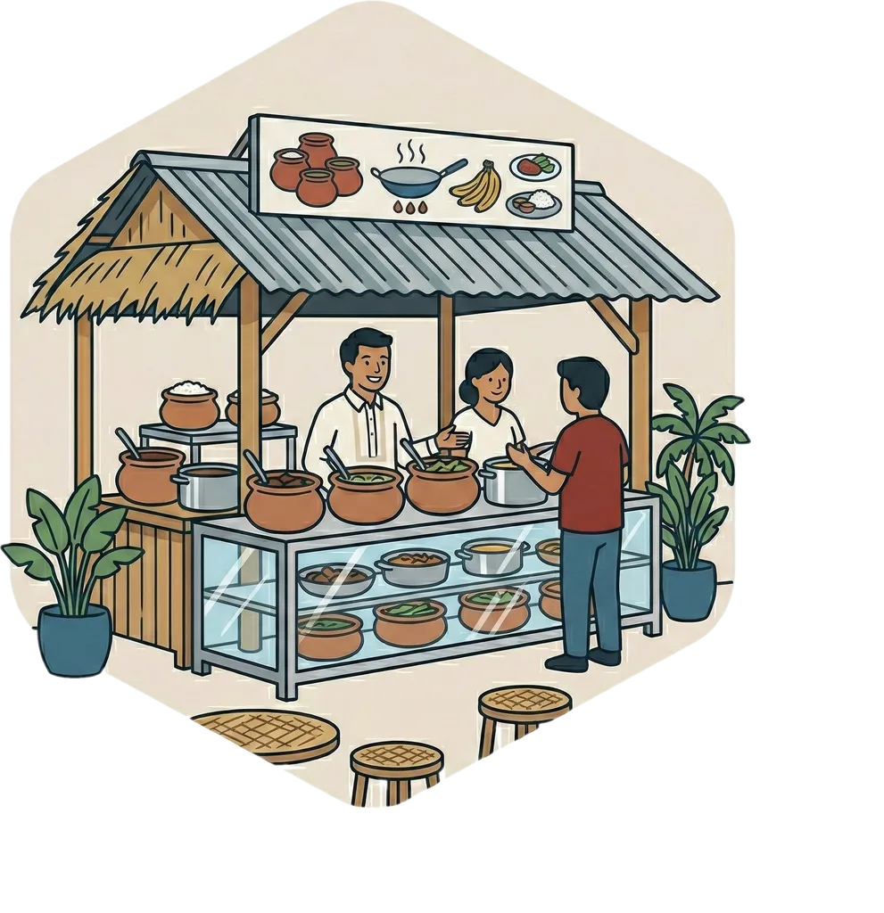 Illustration of "karinderya" (local eatery)