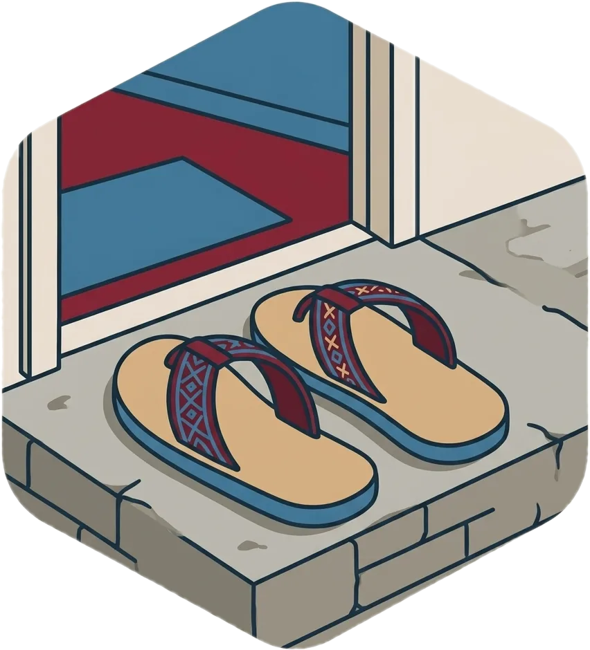 Illustration of "labas" (outside)