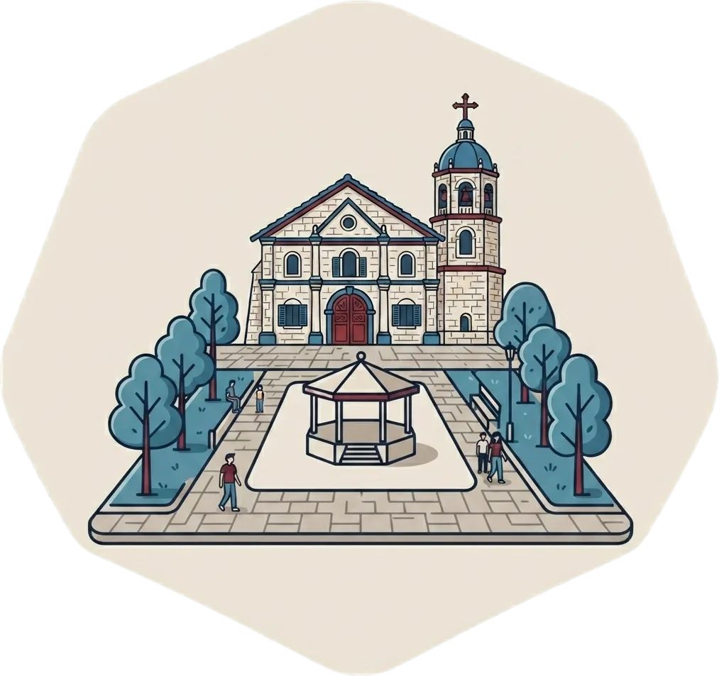 Illustration of "plasa" (town plaza)