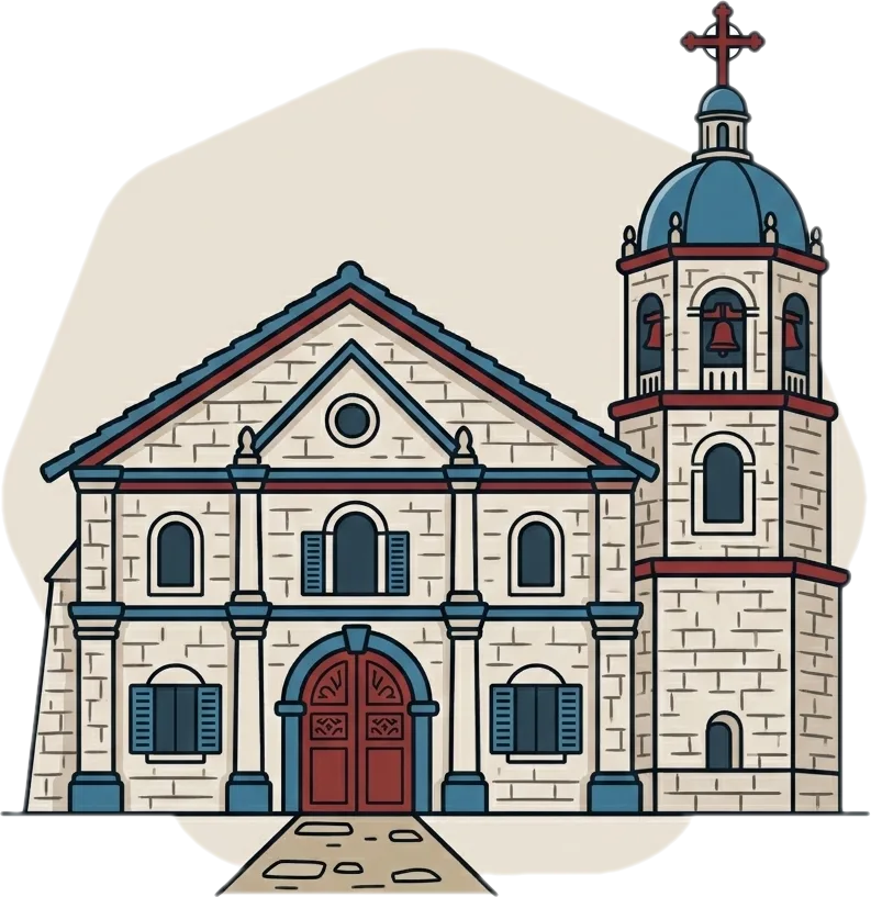 Illustration of "simbahan" (church)
